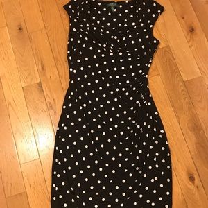 Beautiful sexy black white polka dot dress